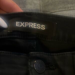 Express black stretch denim high waisted